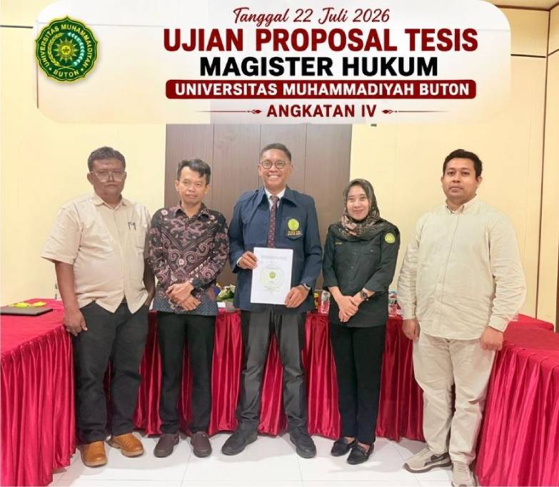 Magister Hukum UM Buton Melaksanakan Ujian Proposal Tesis Angkatan IV